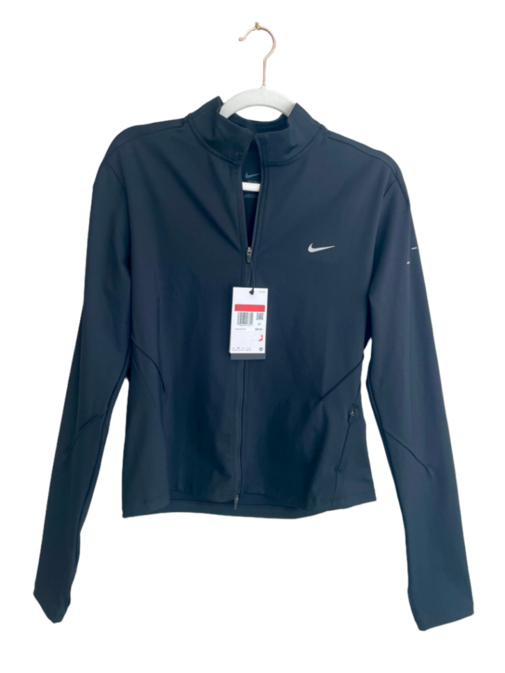 Nike Swift Dri-FIT Full Zip Running Top Women L Black IB1998-010 NWT